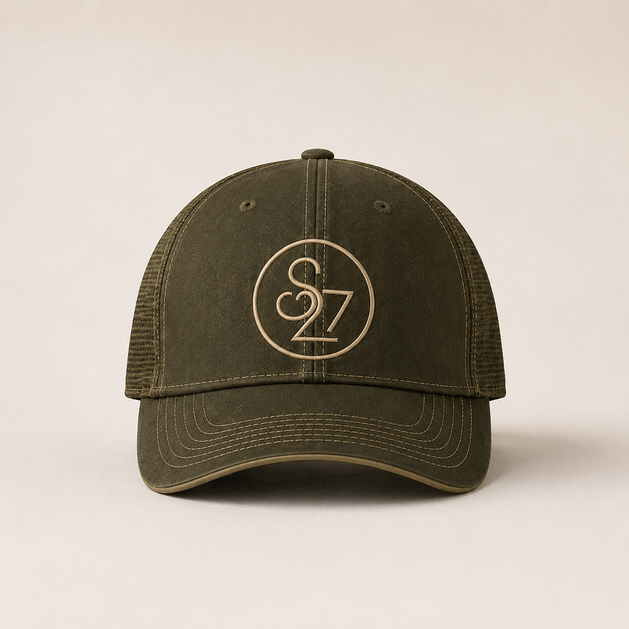 Casquette trucker Studio27 S27 kaki – vue produit