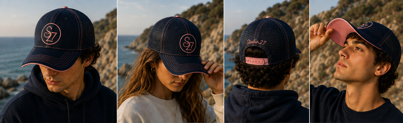 Casquette Studio27 – Trucker S27 – Bleu Marine
