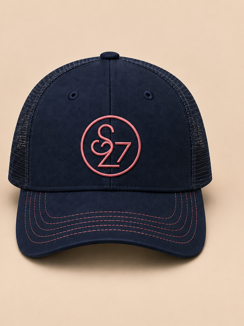 Casquette Trucker Studio27 S27 bleu rose — vue produit