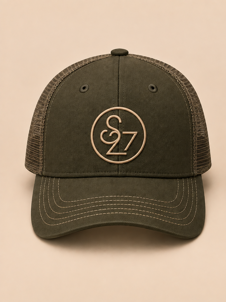 Casquette Trucker Studio27 S27 kaki beige — vue produit